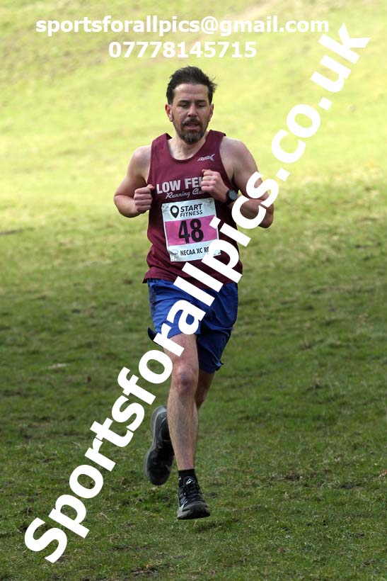 Masters men 2021 NECAA Cross Country Relays, Thornley Farm, Peterlee, Saturday, April 10th. Photo: David T. Hewitson/Sports for All Pics